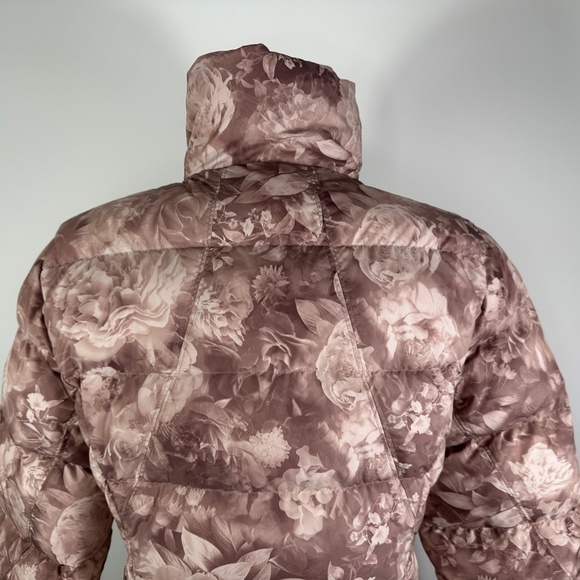 Athleta Downtown Printed Jacket in Antoinette Floral Pink Small Down Coat - Picture 12 of 16